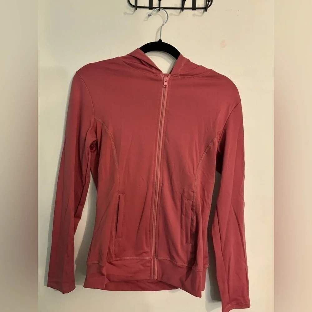 NWT Lydaa Womens Rose Dust Full Zip Hooded‎ Jacket Size S/M Athletic Athleisure